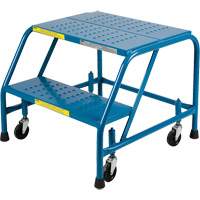CSA-Certified Rolling Step Ladder, 2 Steps, 22" Step Width, 19" Platform Height, Steel Canadian Safety Group Inc.