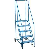 CSA-Certified Rolling Step Ladder, 5 Steps, 22" Step Width, 46" Platform Height, Steel Canadian Safety Group Inc.