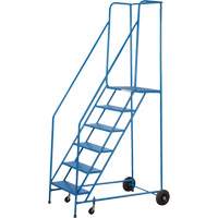 CSA-Certified Rolling Step Ladder, 6 Steps, 22" Step Width, 55" Platform Height, Steel Canadian Safety Group Inc.