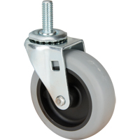 Roulette &agrave; tige, Pivotant, Diam&egrave;tre 3" (76 mm), Capacit&eacute; 80 lb (36 kg) Canadian Safety Group Inc.