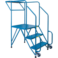Mechanics/Maintenance Rolling Ladder, Steel, 3 Steps, 28" Platform Height Canadian Safety Group Inc.