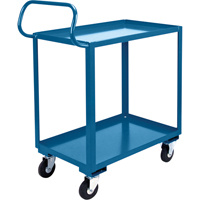 Chariot ergonomique &agrave; tablettes, 800 lb Capacit&eacute;, Acier, 26" la x 37" ha x 38" p, Bordure vers le haut Canadian Safety Group Inc.