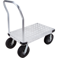 Chariots &agrave; plateforme en aluminium, 24" la x 36" lo, 1600 lb cap, Roues Pneumatique Canadian Safety Group Inc.