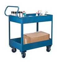 Chariots de service &agrave; bordure profonde, 2 Tiers, 24" la x 47" h x 36" p, Capacit&eacute; 1200 lb Canadian Safety Group Inc.