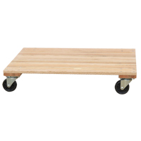 Solid Platform Wood Dolly, Rubber Wheels, 1200 lbs. Capacity, 18" W x 30" D x 7" H Canadian Safety Group Inc.