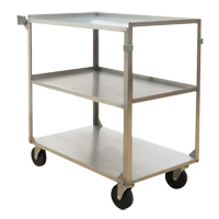 Shelf Carts, 3 Tiers, 21" W x 37-1/4" H x 35-1/8" D, 500 lbs. Capacity Canadian Safety Group Inc.