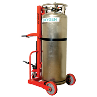 Hydraulic Large Liquid Gas Cylinder Cart HLCC, Polyurethane Wheels, 20" W x 20" D Base, 1000 lbs. Canadian Safety Group Inc.