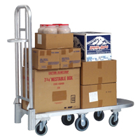 Chariot en aluminium pour marchandise, 20" la x 55-1/4" lo, 1200 lb cap, Roues Polyur&eacute;thane Canadian Safety Group Inc.