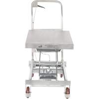 Manual Hydraulic Scissor Lift Table, 35-1/2" L x 20" W, Partial Stainless Steel, 800 lbs. Capacity Canadian Safety Group Inc.