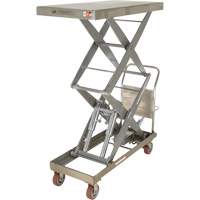 Manual Hydraulic Scissor Lift Table, 47-1/2" L x 24" W, Partial Stainless Steel, 1500 lbs. Capacity Canadian Safety Group Inc.