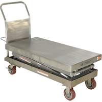 Manual Hydraulic Scissor Lift Table, 47-1/2" L x 24" W, Partial Stainless Steel, 1500 lbs. Capacity Canadian Safety Group Inc.