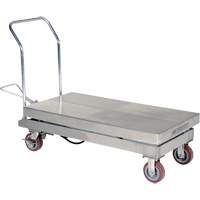 Manual Hydraulic Scissor Lift Table, 47" L x 24" W, Partial Stainless Steel, 2000 lbs. Capacity Canadian Safety Group Inc.