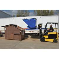 Self-Dumping Hopper, Steel, 3 cu.yd., Blue Canadian Safety Group Inc.