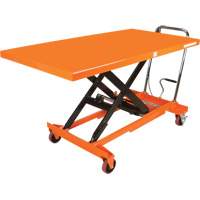 Hydraulic Scissor Lift Table, 63" L x 31-1/2" W, Steel, 1100 lbs. Capacity Canadian Safety Group Inc.