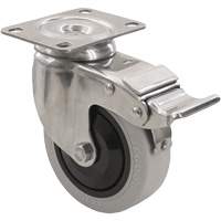 Roulette 2309 avec 2 freins, Pivotant avec frein, 5" (127 mm), Gris Envirothane, 350 lb (158,8 kg) Canadian Safety Group Inc.