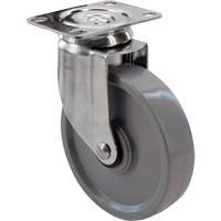 Roulette 2309, Pivotant, 5" (127 mm), Gris Envirothane, 350 lb (158,8 kg) Canadian Safety Group Inc.