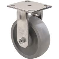 Roulette Max9, Fixe avec frein, 6" (152,4 mm), Gris-WOW Envirothane, 1100 lb (498,95 kg) Canadian Safety Group Inc.