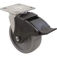 Roulette Max9, Pivotant, 6" (152,4 mm), Gris-WOW Envirothane, 1100 lb (498,95 kg) Canadian Safety Group Inc.