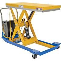 DC Powered & Manual Scissor Lift Table, Steel, 48" L x 24" W, 1000 lbs. Capacity Canadian Safety Group Inc.