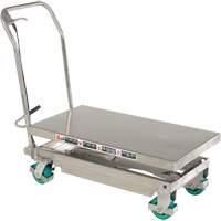Manual Hydraulic Scissor Lift Table, 36-1/4" L x 19-3/8" W, Stainless Steel, 600 lbs. Capacity Canadian Safety Group Inc.