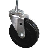 Roulette pivotante &agrave; tige filet&eacute;e pour chariot &agrave; bascule Canadian Safety Group Inc.