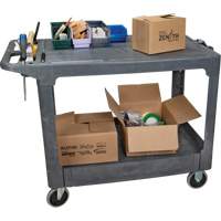 Flat-Shelf Utility Service Cart, 2 Tiers, 25-1/4" x 32-1/4" x 44", 550 lbs. Capacity Canadian Safety Group Inc.
