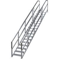 SmartStairs 17-21 Steps Modular Construction Stair System, 157-1/2" H Canadian Safety Group Inc.