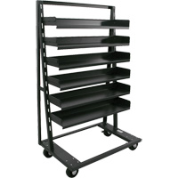 Chariot &agrave; cadre en A robuste &agrave; un c&ocirc;t&eacute; avec 6 plateaux, 38" x 25" x 63", Capacit&eacute; 2500 lb Canadian Safety Group Inc.