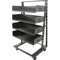 Chariot &agrave; cadre en A robuste &agrave; un c&ocirc;t&eacute; avec 4 grands plateaux, 38" x 25" x 63", Capacit&eacute; 2500 lb Canadian Safety Group Inc.