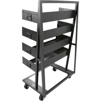 Chariot &agrave; cadre en A robuste &agrave; un c&ocirc;t&eacute; avec 4 grands plateaux, 38" x 25" x 63", Capacit&eacute; 2500 lb Canadian Safety Group Inc.