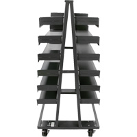 Chariot &agrave; cadre en A robuste &agrave; deux c&ocirc;t&eacute;s avec 12 plateaux, 38" x 30" x 63", Capacit&eacute; 2500 lb Canadian Safety Group Inc.