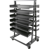 Chariot &agrave; cadre en A robuste &agrave; deux c&ocirc;t&eacute;s avec 12 plateaux, 38" x 30" x 63", Capacit&eacute; 2500 lb Canadian Safety Group Inc.