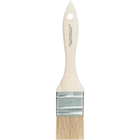 Pinceau &agrave; soies rases, Soie blanche, Manche Bois, Largeur de 1-1/2" Canadian Safety Group Inc.
