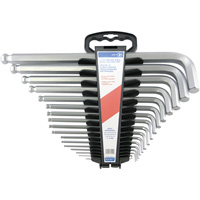 Jumbo Extra-Long Ball Nose Hex Key Set, 17 Pcs., Metric Canadian Safety Group Inc.