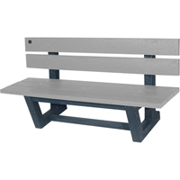 Bancs de parc d'ext&eacute;rieur, Plastique recycl&eacute;, 72" lo x 23-3/16" la x 29-13/16" h, Gris Canadian Safety Group Inc.