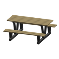 Tables de pique-nique d'ext&eacute;rieur en plastique recycl&eacute;, 72" lo x 60-5/16" la, Sable Canadian Safety Group Inc.