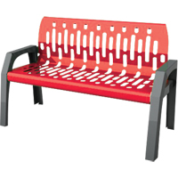 Bancs Stream, Acier, 48" lo x 25" la x 34" h, Rouge Canadian Safety Group Inc.