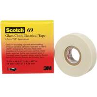 Scotch&reg; Glass Cloth Tape, 19 mm (3/4") W x 20 m (66') L, 7 mils, White Canadian Safety Group Inc.