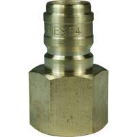 DQC E-Series Straight Through Interchange Plug, Brass, 3/4", Female NPTF, 1700 PSI Canadian Safety Group Inc.