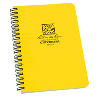 Carnet de notes de poche &agrave; spirale lat&eacute;rale, Couverture souple, Jaune, 64 Pages, 4-5/8" , 7"  Canadian Safety Group Inc.