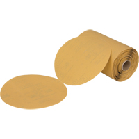 Rouleau de disques abrasifs dor&eacute;s en papier Stikit 216U, 6" dia., Grain P360, Oxyde d'aluminium Canadian Safety Group Inc.