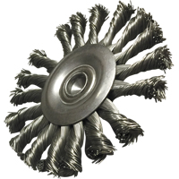 Circular Knotted Wire End Brushes, 3-1/2" Dia., 0.014" Wire Dia., 1/4" Shank Canadian Safety Group Inc.