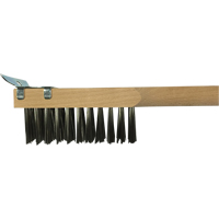 Brosse de nettoyage avec racloir, Acier inoxydable, 3 x 10 rangs de fils, Longueur 20" Canadian Safety Group Inc.