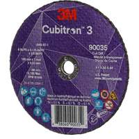 Cubitron 3 Cut-Off Wheel, 4" x 1/8", 3/8" Arbor, Type T1, Ceramic, 21000 RPM Canadian Safety Group Inc.