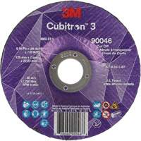 Cubitron 3 Cut-Off Wheel, 5" x 0.09", 7/8" Arbor, Type T27, Ceramic, 12250 RPM Canadian Safety Group Inc.