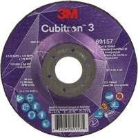 Meule &agrave; rectifier et &agrave; tronçonner Cubitron 3, 4-1/2" x 1/8", Arbre de 7/8", Type 27, Grain de 36, C&eacute;ramique Canadian Safety Group Inc.