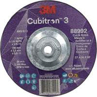 Meule &agrave; rectifier et &agrave; tronçonner Cubitron 3, 7" x 1/8", Arbre de 5/8"-11, Type 27, Grain de 36, C&eacute;ramique Canadian Safety Group Inc.