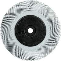 Brosse radiale en soies de pr&eacute;cision type C PN-RB avec rainure de clavette Scotch-Brite , C&eacute;ramique, Grain 120+, 6" dia. Canadian Safety Group Inc.