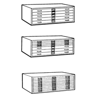 Steel Plan Files, 5 Drawers, 40-3/8" W x 29-3/8" D x 16-1/2" H Canadian Safety Group Inc.