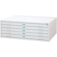 Steel Plan Files-5 Drawer, 5 Drawers, 53-3/8" W x 41-3/8" D x 16-1/2" H Canadian Safety Group Inc.